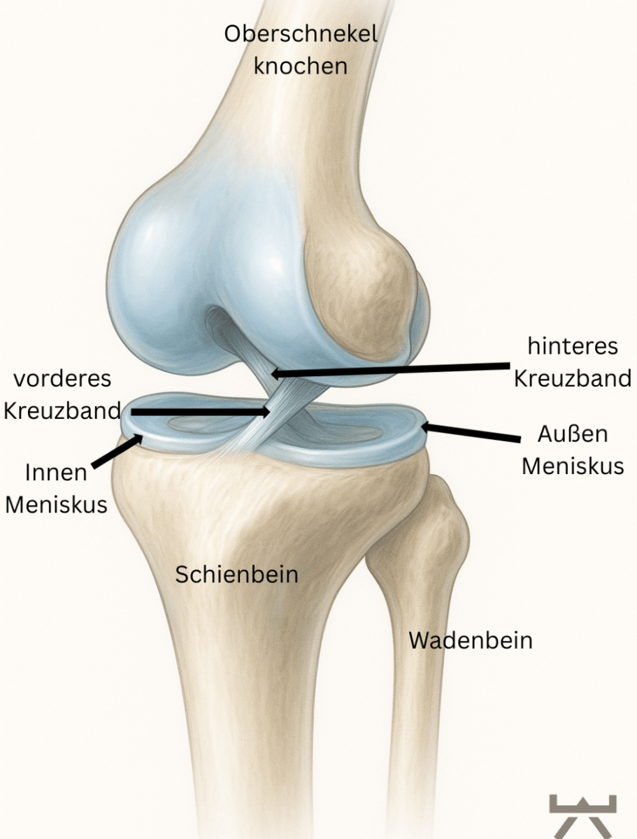 Person zeigt eine frühe, geführte Mobilisationsübung nach vorderer Kreuzbandruptur im NEXCORE Training Ennigerloh.