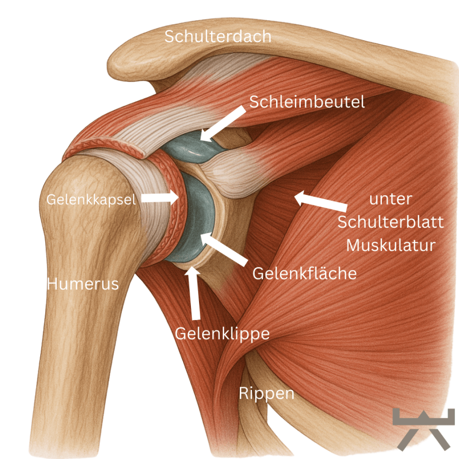 Person führt eine sanfte, geführte Bewegungsübung nach einer ausgekugelten Schulter im NEXCORE Training Ennigerloh aus.
